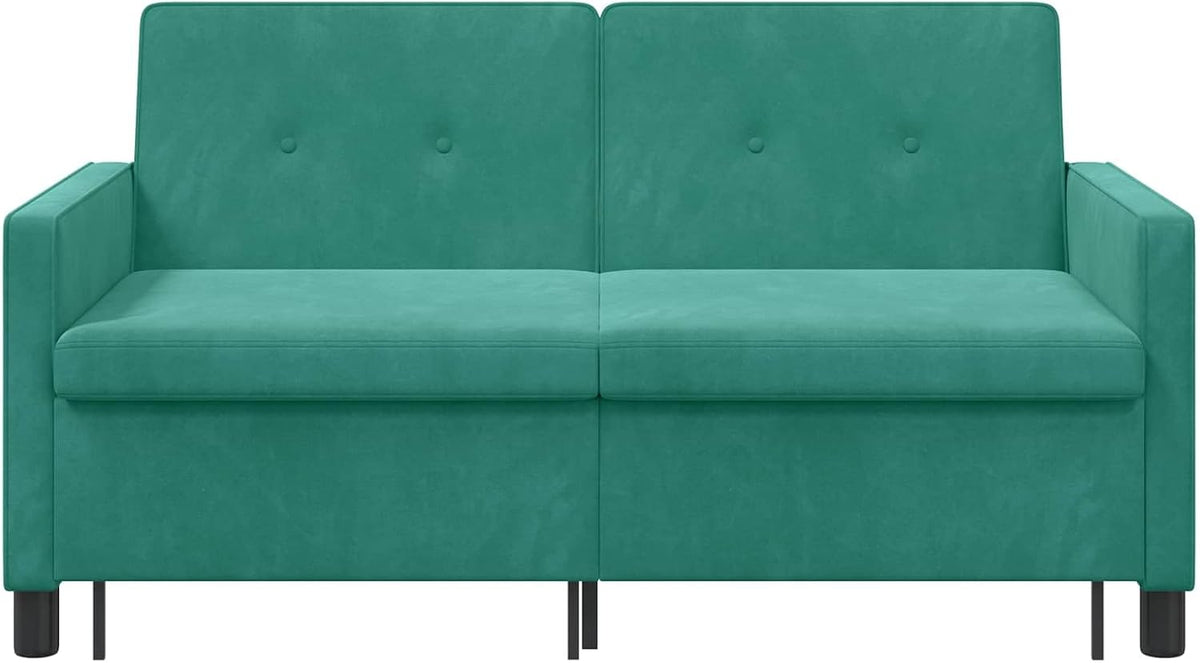 Turquoise Sofa Bed Textile Couch Upholstery Set with Sleep Function and Extendable Design for Living Room, Guest Room, Teenager's Room, Office, Space-Saving and Comfortable in Robust