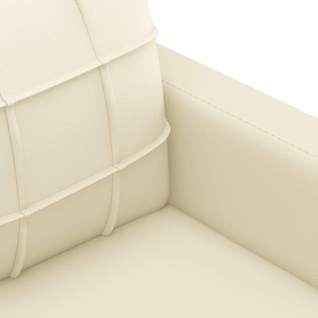140cm Cream Faux Leather Double Sofa Bed - Modern Folding Couch, Space-Saving Design for Small Living Rooms, Versatile Sleeper Sofa with Table, Stylish & Functional