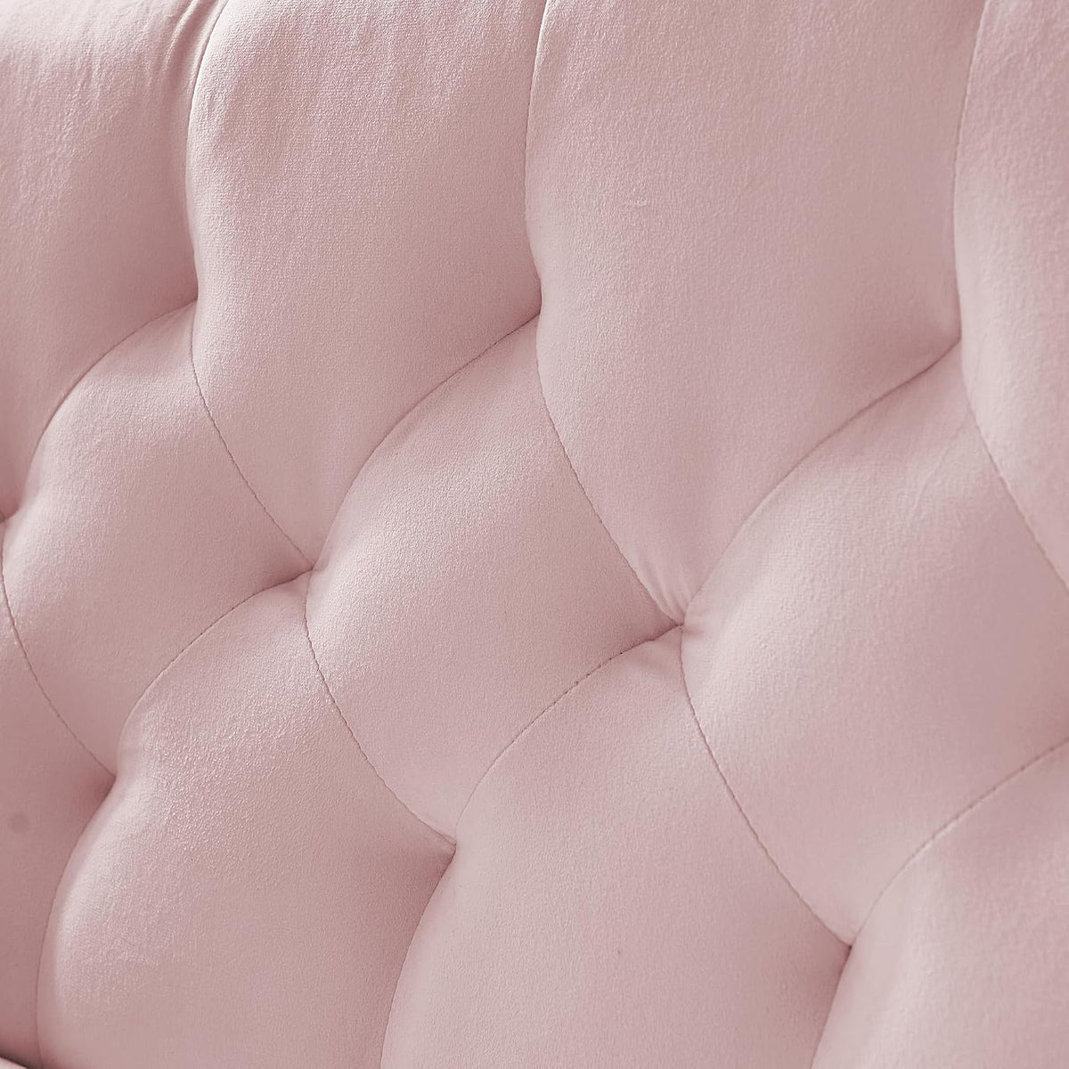Modern Loveseat Sofa, 2 Seater Upholstered Sofa Couch with 2 Pillows, Luxurious Velvet Couch with Gold Metal Legs, Tufted Sofa Chair for Small Space, Apartment, Office, Bedroom, Pink